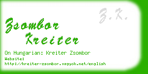 zsombor kreiter business card